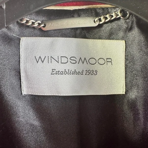 WINDSMOOR RED WOOL CASHMERE BLEND DOUBLE BREASTED COAT WOMENS SIZE 12 - Picture 9 of 13